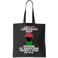 Juneteenth 1865 American African Freedom Day Tote Bag