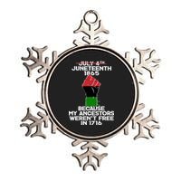 Juneteenth 1865 American African Freedom Day Metallic Star Ornament