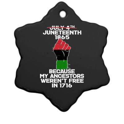 Juneteenth 1865 American African Freedom Day Ceramic Star Ornament