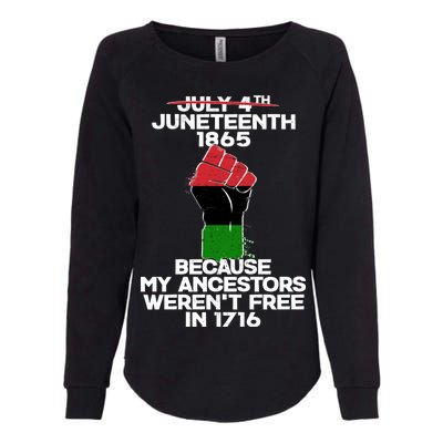 Juneteenth 1865 American African Freedom Day Womens California Wash Sweatshirt