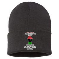 Juneteenth 1865 American African Freedom Day Sustainable Knit Beanie