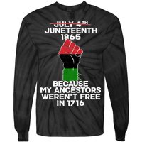 Juneteenth 1865 American African Freedom Day Tie-Dye Long Sleeve Shirt