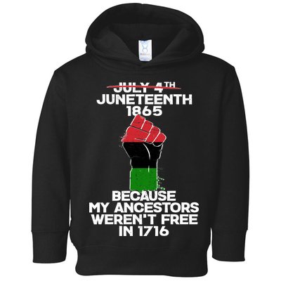 Juneteenth 1865 American African Freedom Day Toddler Hoodie