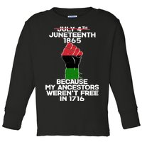 Juneteenth 1865 American African Freedom Day Toddler Long Sleeve Shirt