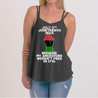 Juneteenth 1865 American African Freedom Day Women's Strappy Tank