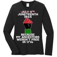 Juneteenth 1865 American African Freedom Day Ladies Long Sleeve Shirt