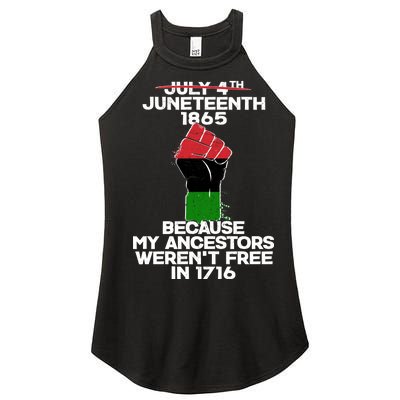 Juneteenth 1865 American African Freedom Day Women's Perfect Tri Rocker Tank