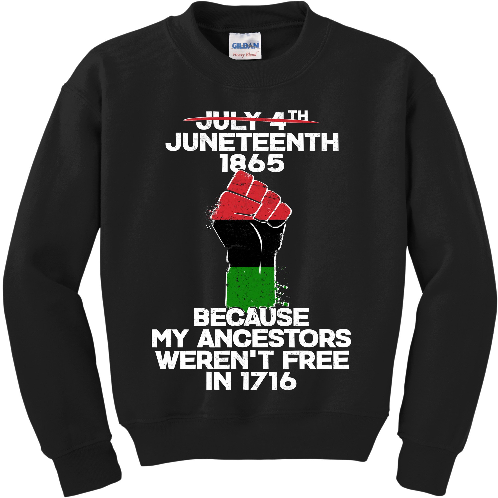 Juneteenth 1865 American African Freedom Day Kids Sweatshirt