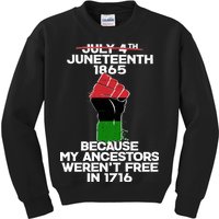 Juneteenth 1865 American African Freedom Day Kids Sweatshirt