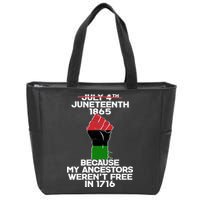 Juneteenth 1865 American African Freedom Day Zip Tote Bag