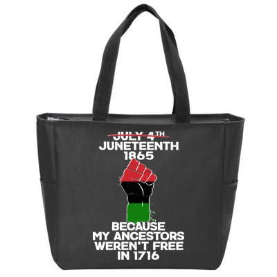 Juneteenth 1865 American African Freedom Day Zip Tote Bag