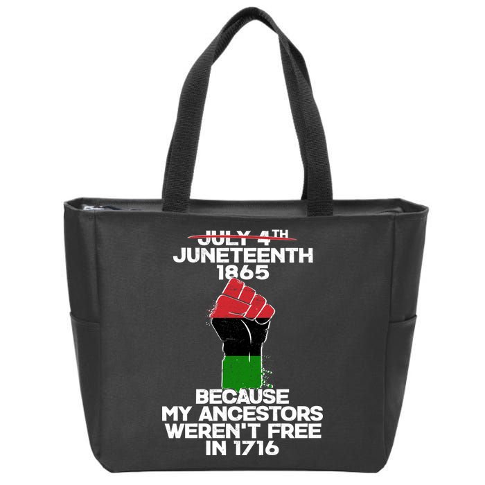 Juneteenth 1865 American African Freedom Day Zip Tote Bag