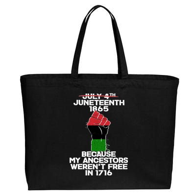 Juneteenth 1865 American African Freedom Day Cotton Canvas Jumbo Tote