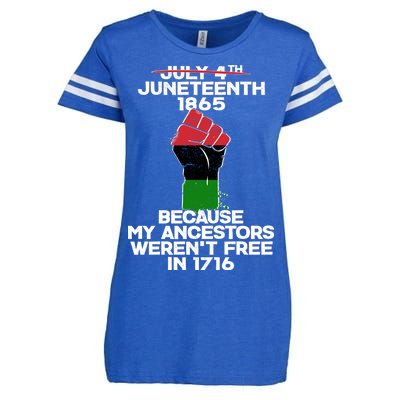 Juneteenth 1865 American African Freedom Day Enza Ladies Jersey Football T-Shirt