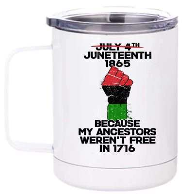 Juneteenth 1865 American African Freedom Day 12 oz Stainless Steel Tumbler Cup