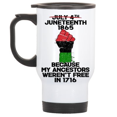 Juneteenth 1865 American African Freedom Day Stainless Steel Travel Mug