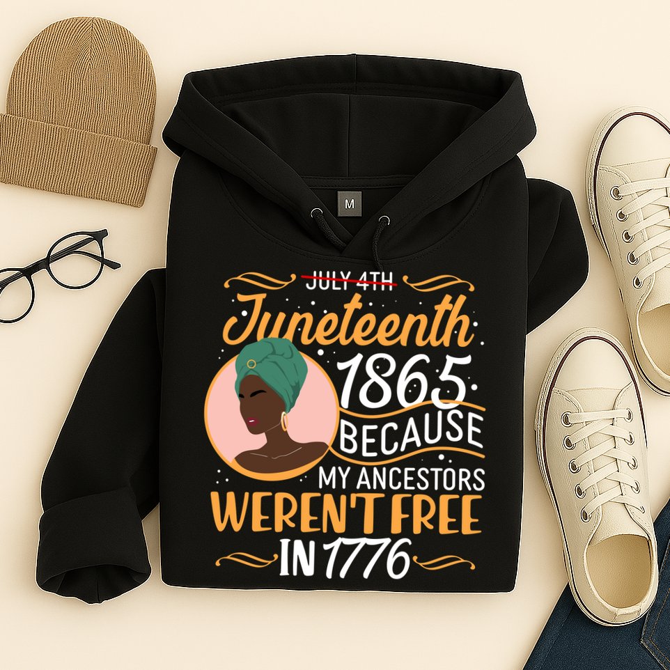 Juneteenth 1865 Because My Ancestors Weren't Free In 1776 Hoodie