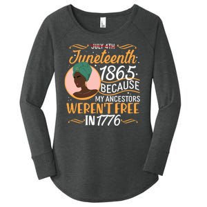 Juneteenth 1865 Because My Ancestors Weren't Free In 1776 Women's Perfect Tri Tunic Long Sleeve Shirt