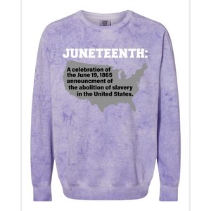 Juneteenth 1865 Celebrates Black African American Colorblast Crewneck Sweatshirt