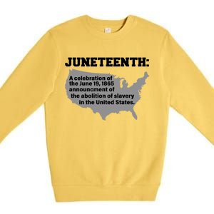 Juneteenth 1865 Celebrates Black African American Premium Crewneck Sweatshirt