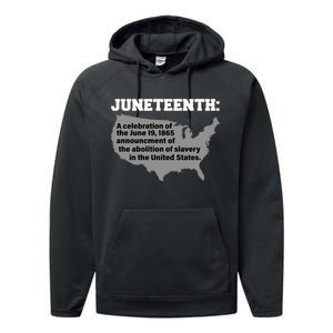 Juneteenth 1865 Celebrates Black African American Performance Fleece Hoodie