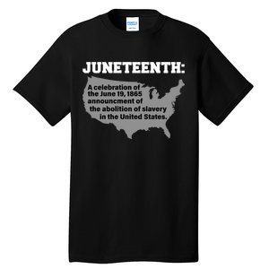 Juneteenth 1865 Celebrates Black African American Tall T-Shirt