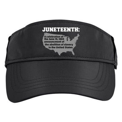 Juneteenth 1865 Celebrates Black African American Adult Drive Performance Visor
