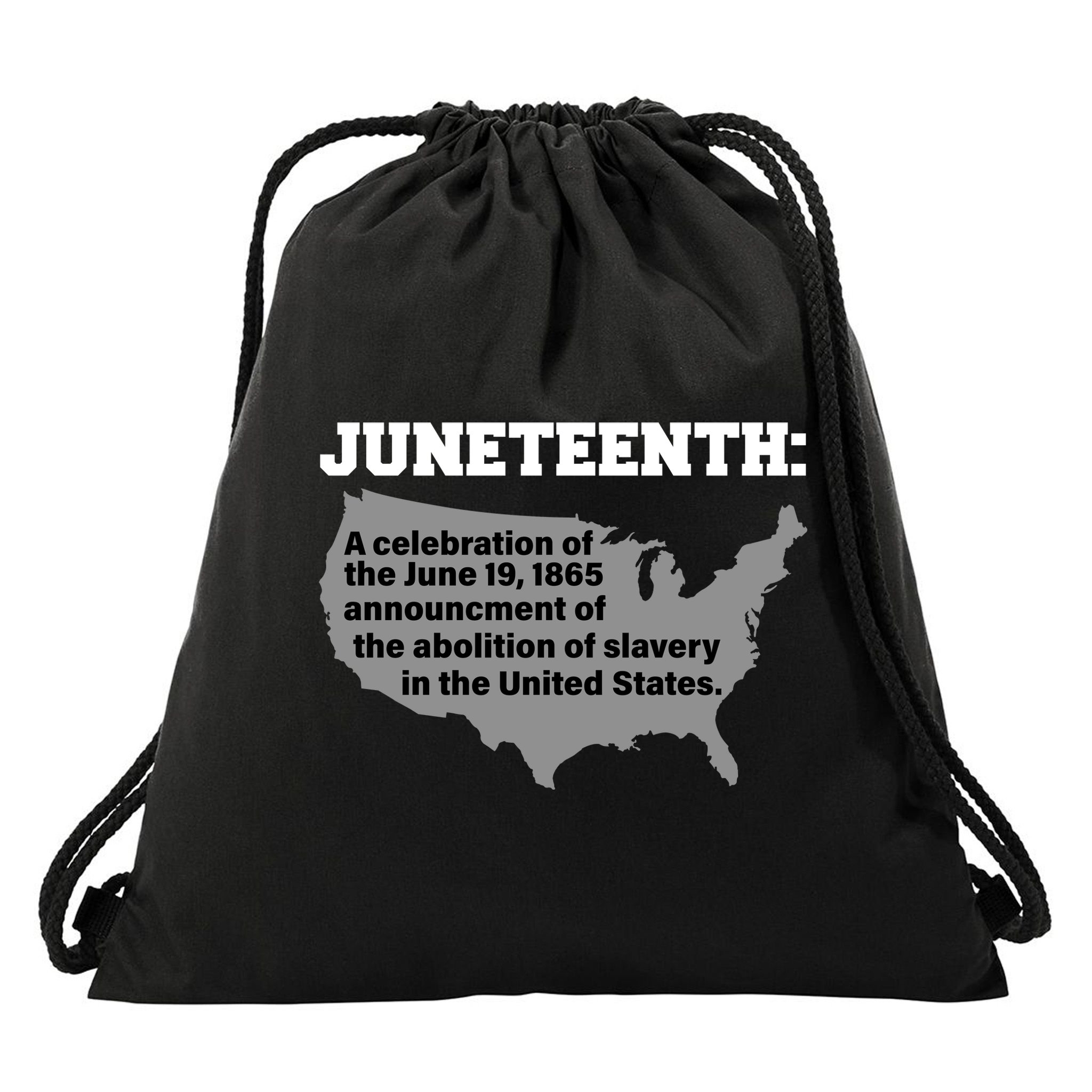 Juneteenth 1865 Celebrates Black African American Drawstring Bag