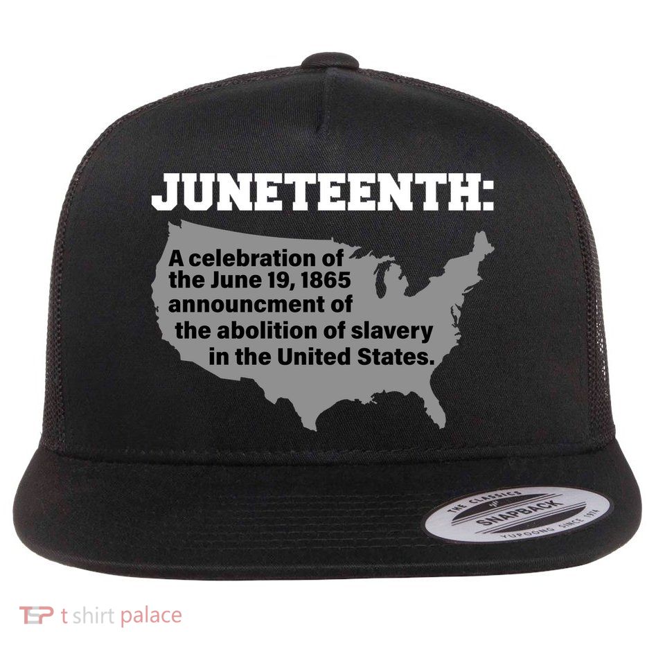 Juneteenth 1865 Celebrates Black African American Flat Bill Trucker Hat