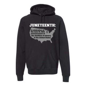 Juneteenth 1865 Celebrates Black African American Premium Hoodie