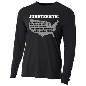 Juneteenth 1865 Celebrates Black African American Cooling Performance Long Sleeve Crew