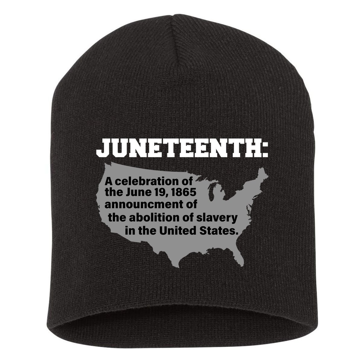 Juneteenth 1865 Celebrates Black African American Short Acrylic Beanie
