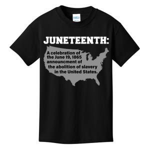 Juneteenth 1865 Celebrates Black African American Kids T-Shirt