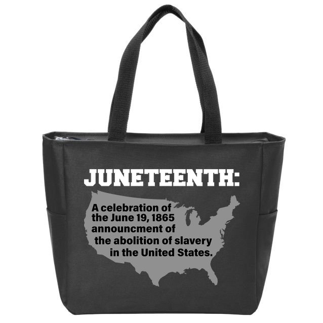 Juneteenth 1865 Celebrates Black African American Zip Tote Bag
