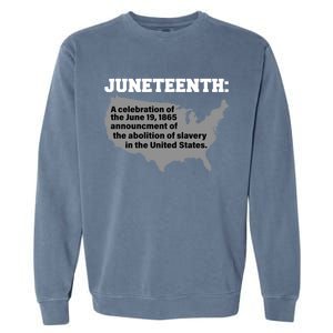 Juneteenth 1865 Celebrates Black African American Garment-Dyed Sweatshirt