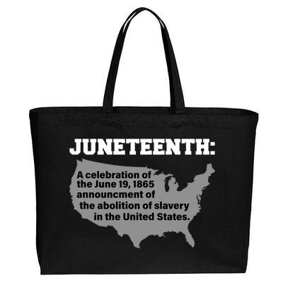 Juneteenth 1865 Celebrates Black African American Cotton Canvas Jumbo Tote