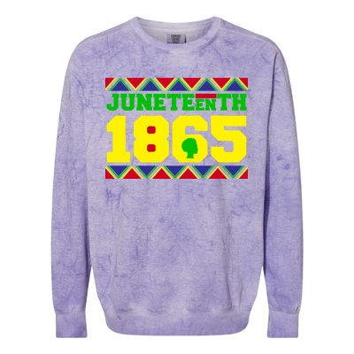 Juneteenth 1865 Independence Day Colorblast Crewneck Sweatshirt