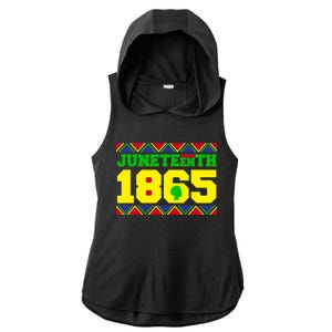 Juneteenth 1865 Independence Day Ladies PosiCharge Tri-Blend Wicking Draft Hoodie Tank