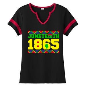 Juneteenth 1865 Independence Day Ladies Halftime Notch Neck Tee