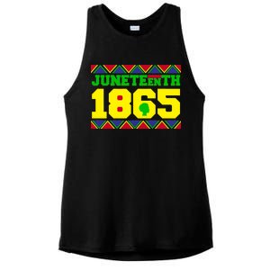 Juneteenth 1865 Independence Day Ladies PosiCharge Tri-Blend Wicking Tank