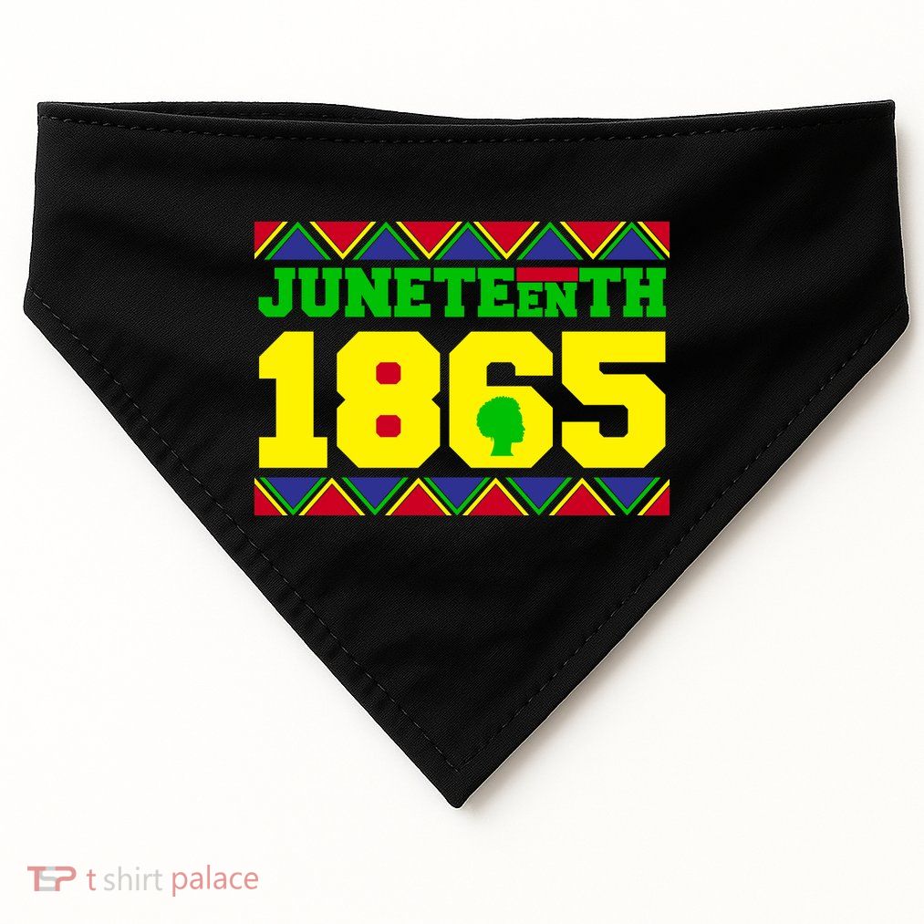 Juneteenth 1865 Independence Day USA-Made Doggie Bandana