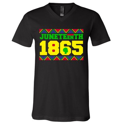 Juneteenth 1865 Independence Day V-Neck T-Shirt