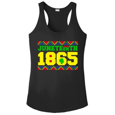 Juneteenth 1865 Independence Day Ladies PosiCharge Competitor Racerback Tank