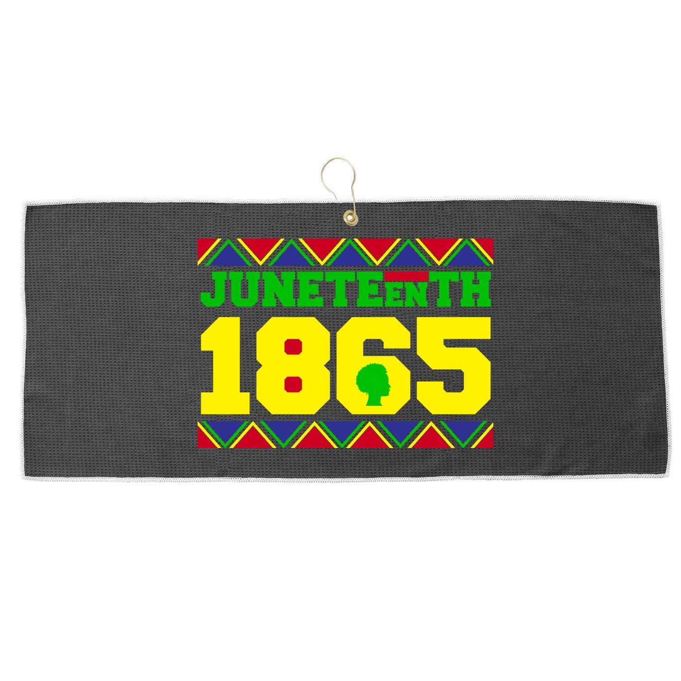 Juneteenth 1865 Independence Day Large Microfiber Waffle Golf Towel