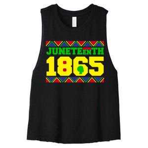 Juneteenth 1865 Independence Day Women's Racerback Cropped Tank