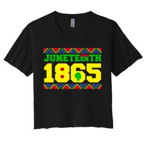 Juneteenth 1865 Independence Day Women's Crop Top Tee