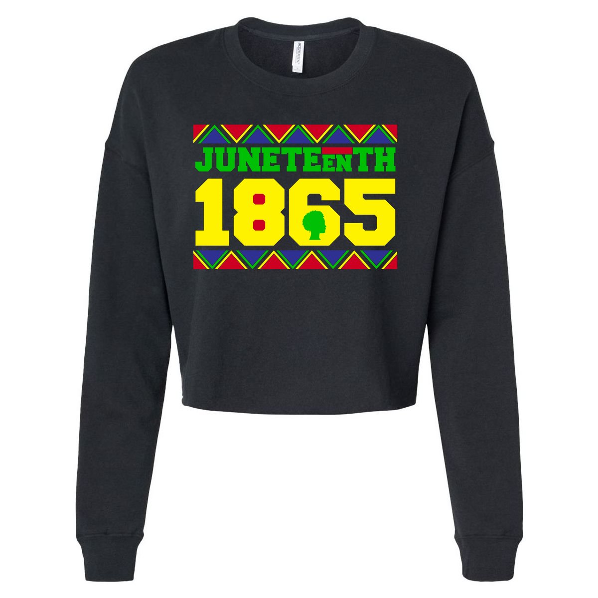 Juneteenth 1865 Independence Day Cropped Pullover Crew