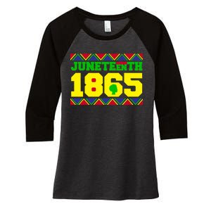 Juneteenth 1865 Independence Day Women's Tri-Blend 3/4-Sleeve Raglan Shirt