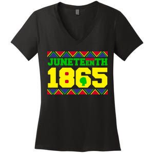 Juneteenth 1865 Independence Day Women's V-Neck T-Shirt