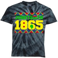 Juneteenth 1865 Independence Day Kids Tie-Dye T-Shirt